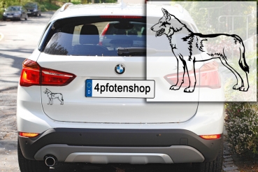 Autoaufkleber "Saarlooswolfhund" Kontur