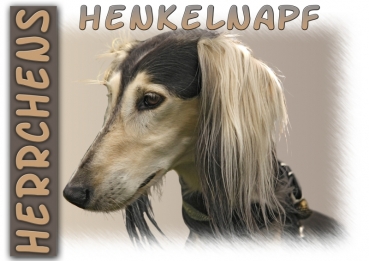 Fototasse Saluki (Persischer Windhund) Herrchen/Frauchen