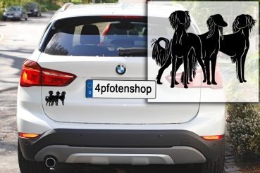 Autoaufkleber Saluki Gruppe stehend Silhouette