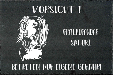 Schieferplatte Saluki