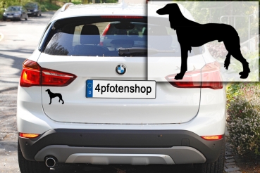 Autoaufkleber Saluki stehend Silhouette