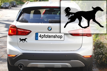 Autoaufkleber Saluki laufend Silhouette