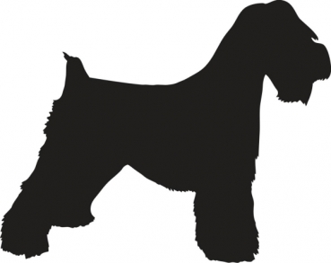 Autoaufkleber Schnauzer stehend Silhouette