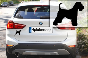 Autoaufkleber Schnauzer stehend Silhouette