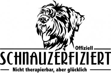 Aufkleber Riesenschnauzer "Schnauzerfiziert"