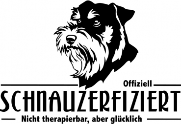 Aufkleber Schnauzer "Schnauzerfiziert"