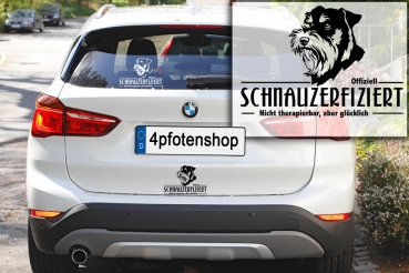 Aufkleber Schnauzer "Schnauzerfiziert"