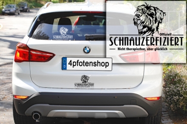 Aufkleber Riesenschnauzer "Schnauzerfiziert"