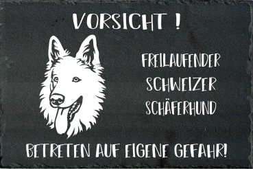 Schieferplatte Schweizer Schäferhund