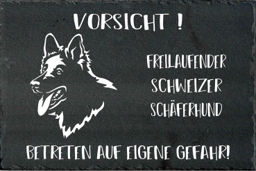 Schieferplatte Schweizer Schäferhund