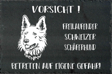 Schieferplatte Schweizer Schäferhund