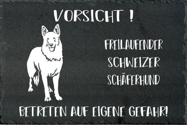 Schieferplatte Schweizer Schäferhund