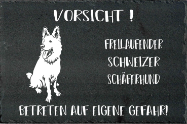 Schieferplatte Schweizer Schäferhund