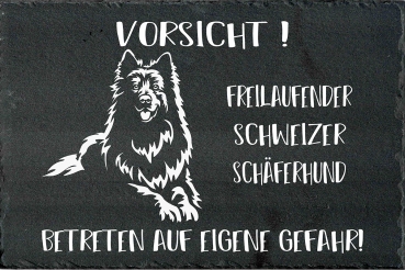 Schieferplatte Schweizer Schäferhund