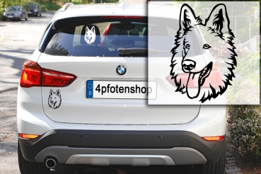 Autoaufkleber "Schweizer Schäferhund" Kopf