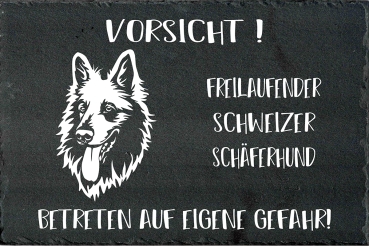 Schieferplatte Schweizer Schäferhund