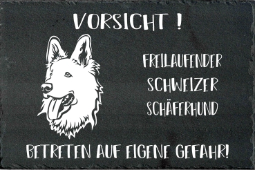 Schieferplatte Schweizer Schäferhund