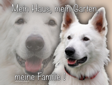 Hundewarnschild Schweizer Schäferhund (Berger Blanc Suisse) #3