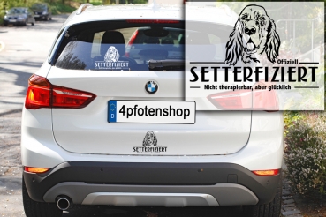 Aufkleber English Setter "Setterfiziert"