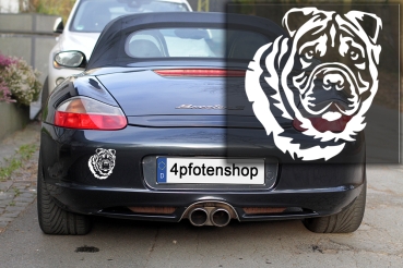 Autoaufkleber "Shar-Pei" Kopf