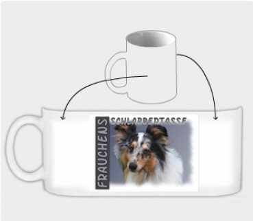 Fototasse Sheltie (Shetland Sheepdog) Herrchen/Frauchen