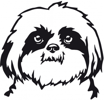 Autoaufkleber "Shih-Tzu" Kopf