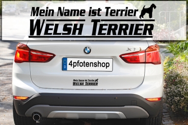 Aufkleber "Mein Name ist Welsh Terrier"