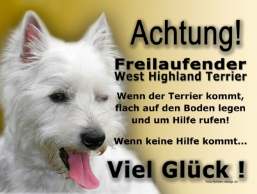 Hundewarnschild West Highland Terrier #1