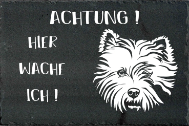 Schieferplatte West Highland Terrier