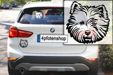 Autoaufkleber "West Highland Terrier" Kopf