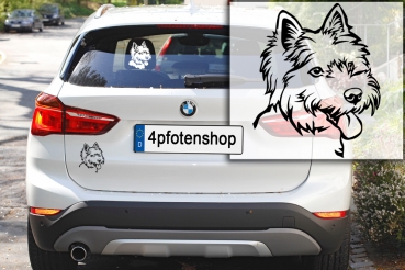 Autoaufkleber "West Highland Terrier" Kopf