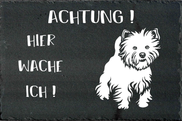 Schieferplatte West Highland Terrier