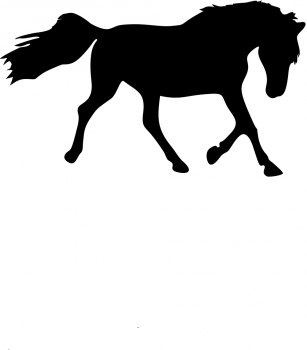 Aufkleber Pferd - Westfale Silhouette