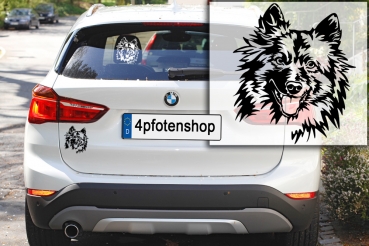 Autoaufkleber "Wolfsspitz" Kopf