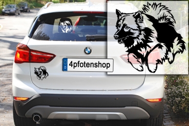 Autoaufkleber "Wolfsspitz" Kontur