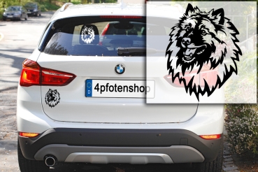 Autoaufkleber "Wolfsspitz" Kopf