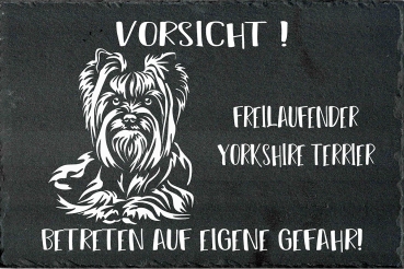 Schieferplatte Yorkshire Terrier