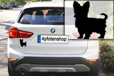 Autoaufkleber Yorkshire Terrier stehend Silhouette