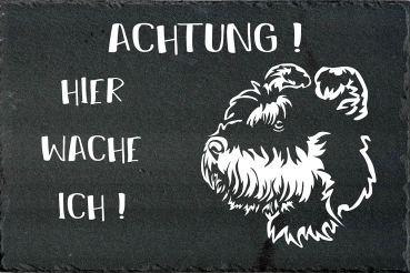 Schieferplatte Zwergschnauzer