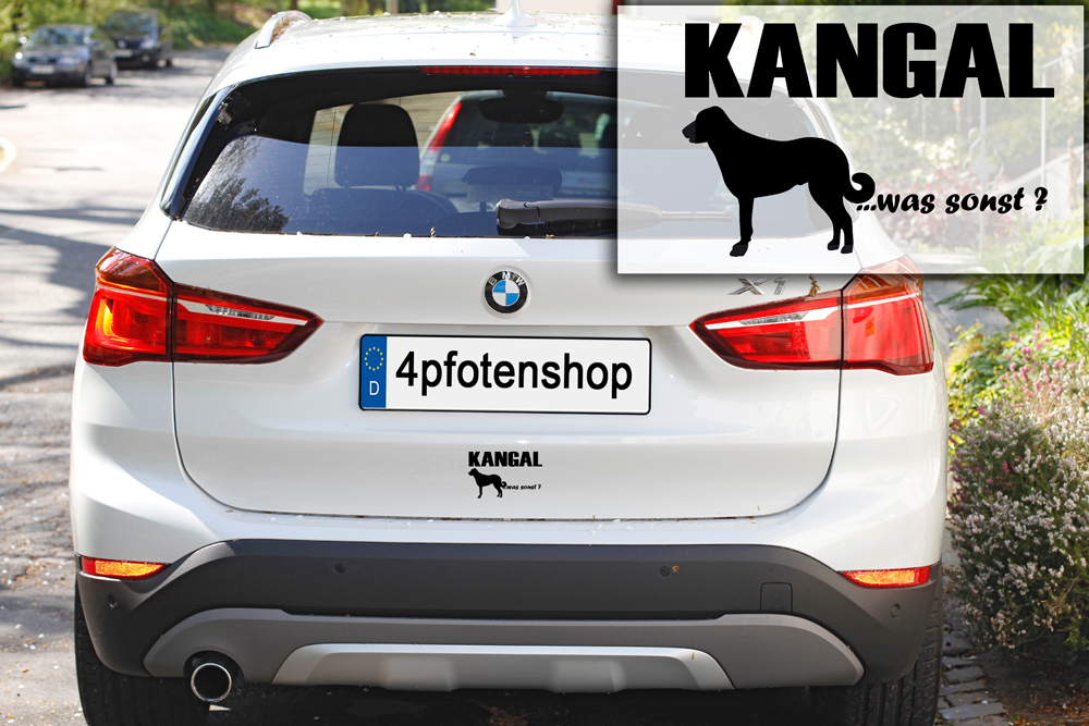 EU Auto Kennzeichen Nummernschild Aufkleber Kangal Hund dog Hunderasse