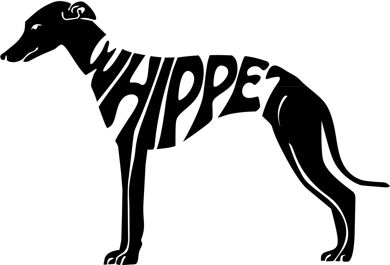 Hundeaufkleber Whippet Name Auto Aufkleber Autoaufkleber Hund