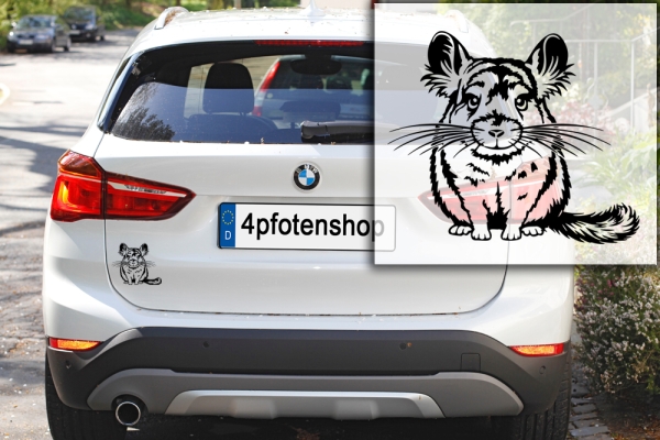 Aufkleber Chinchilla *für helle Hintergründe