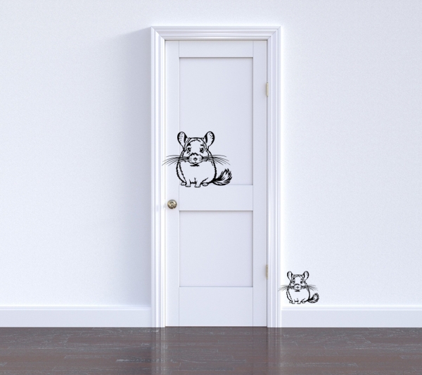 Aufkleber Chinchilla *für helle Hintergründe