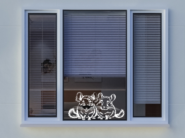 Aufkleber Chinchillas * für dunkle Hintergründe