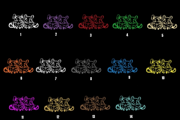 Aufkleber Chinchillas * für dunkle Hintergründe