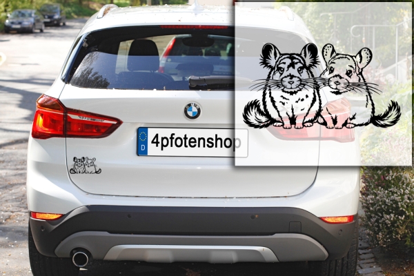 Aufkleber Chinchillas *für helle Hintergründe