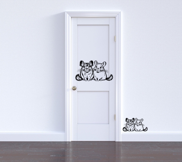 Aufkleber Chinchillas *für helle Hintergründe