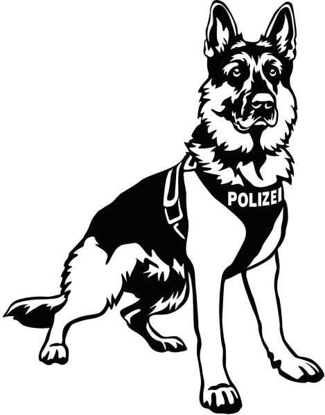 Aufkleber Schäferhund