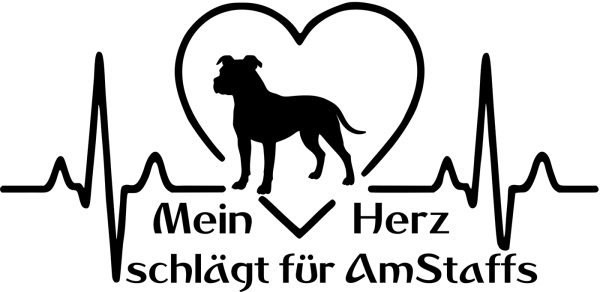 Aufkleber "Mein Herz schlägt für AmStaffs"