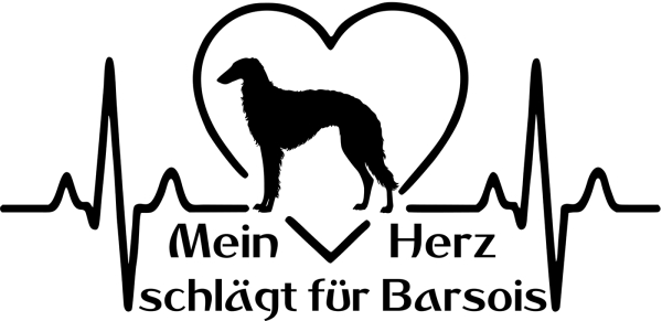 Aufkleber "Mein Herz schlägt für Barsois"